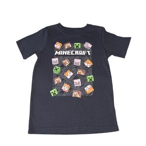 Minecraft Short Sleeve Graphic Tee Black Size 7